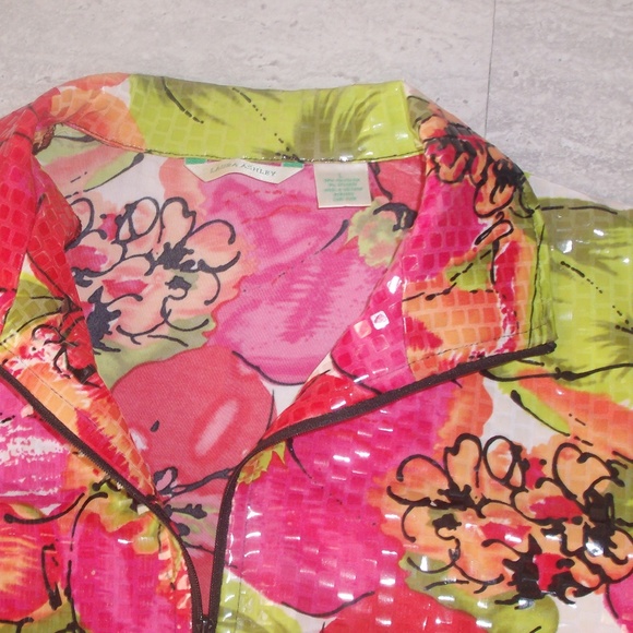 Laura Ashley Jacket Pink Floral Size L - Picture 8 of 8